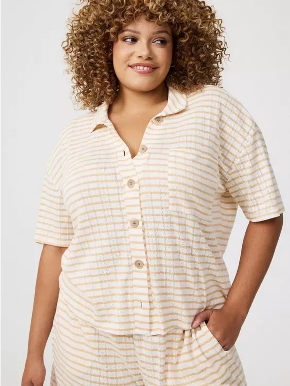 Torrid Collared Crop Top